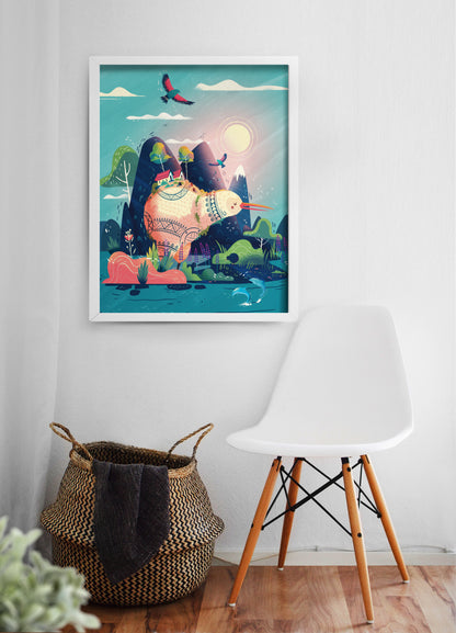 Avian Oasis (New Zealand) Print