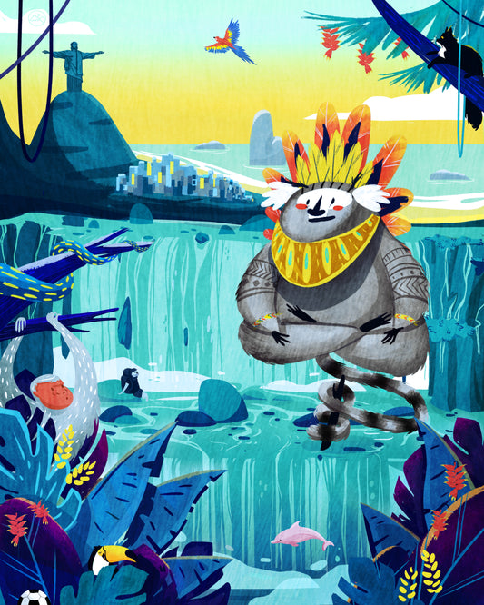 Go with the Flow (Brazil) Print