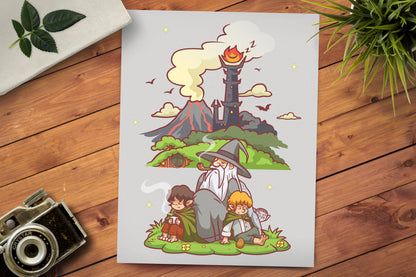 Snoozing in the Shire Print