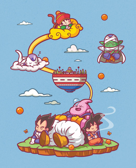 Sleepy Saiyan Print