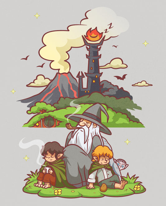 Snoozing in the Shire Print